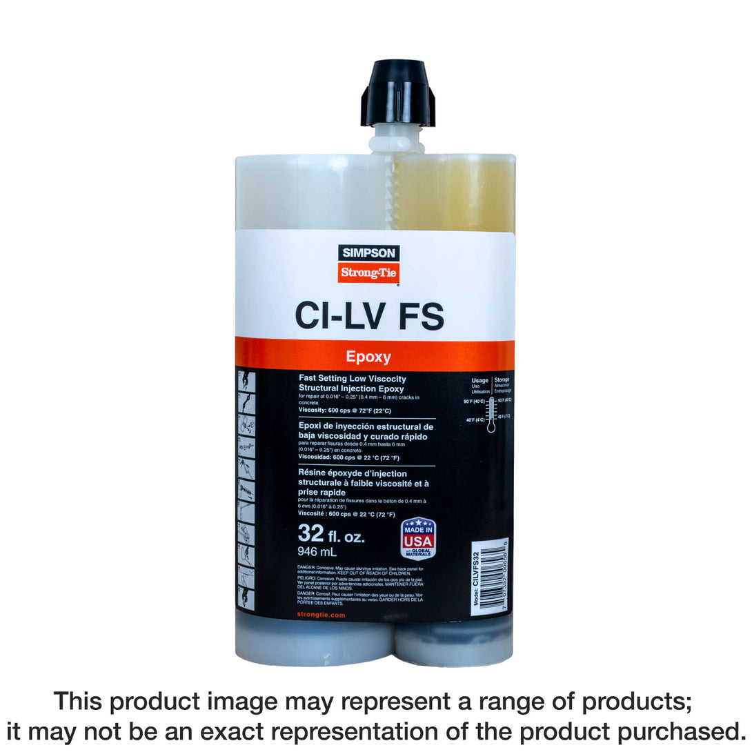 Simpson CILVFS32 CI-LV FS Fast-Setting Low-Viscosity Structural Injection Epoxy 32 oz.