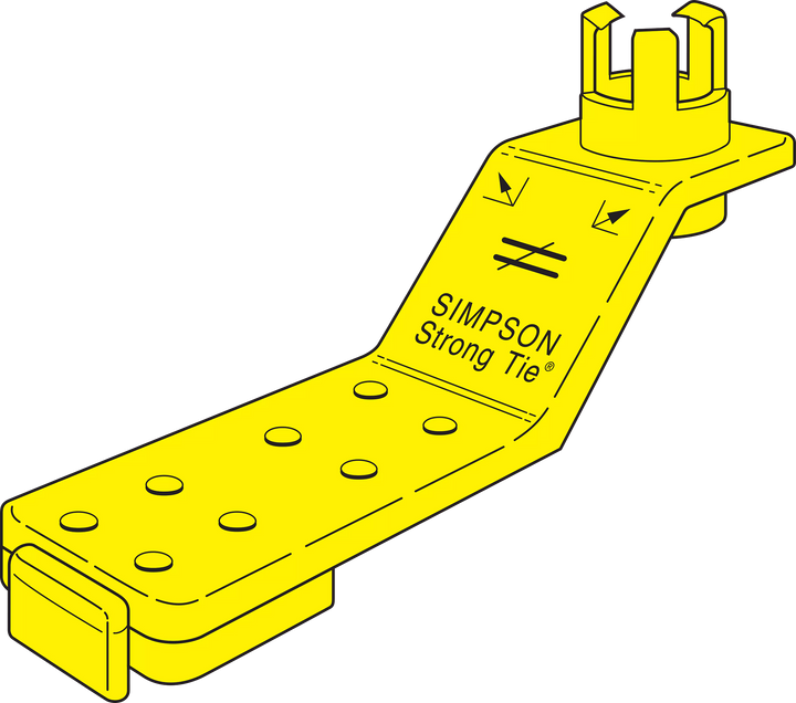 Simpson AM 1/2 AnchorMate 1/2-in. Dia. Anchor Bolt Holder — Yellow 100-Qty