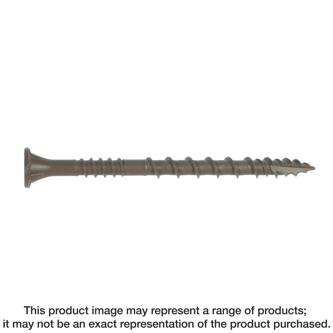 Simpson DSVT212R1LB Deck-Drive DSV WOOD Screw — #10 x 2-1/2 in. T-25, Flat Head, Quik Guard, Tan 1 lb.