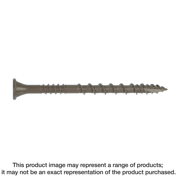 Simpson DSVT212R1LB Deck-Drive DSV WOOD Screw — #10 x 2-1/2 in. T-25, Flat Head, Quik Guard, Tan 1 lb.