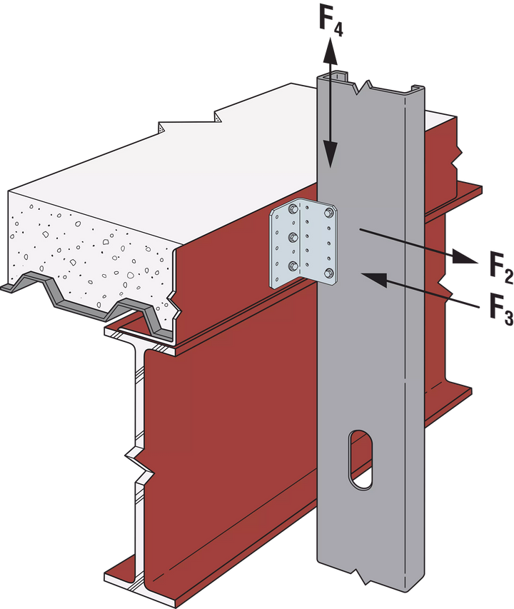 Simpson RCA335/68-R50 RCA 3 in. x 3 in. x 5 in. 14-Gauge Galvanized Rigid Connector Angle 50-Qty