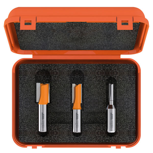 CMT Orange Tools 811.001.11 3-PIECE PLYWOOD GROOVE SET  D=15/64” - 31/64” - 23/32”   S=1/4”