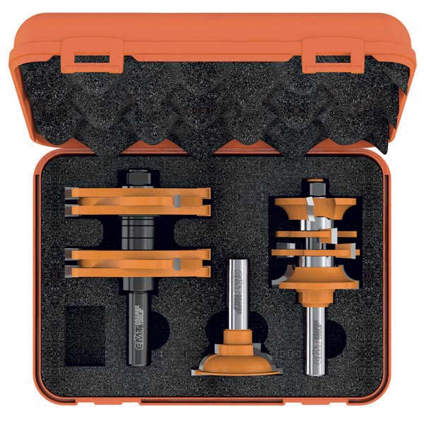 CMT Orange Tool 800.527.11 3-PIECE ENTRY & INTERIOR DOOR ROUTER BIT SET