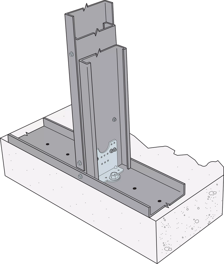 Simpson SSC4.25-R50 SSC 4-1/4 in. 14-Gauge Galvanized Steel-Stud Clip 50-Qty