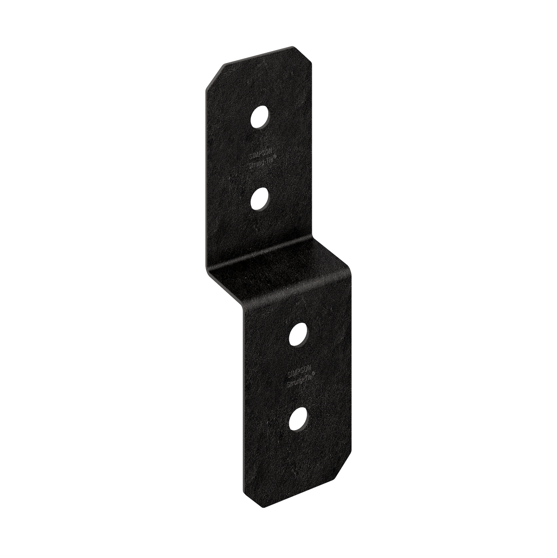 Simpson APVDJT1.75-4 Outdoor Accents Avant Collection 3 in. ZMAX, Black Powder-Coated Deck Joist Tie for 1-3/4 in. Wood