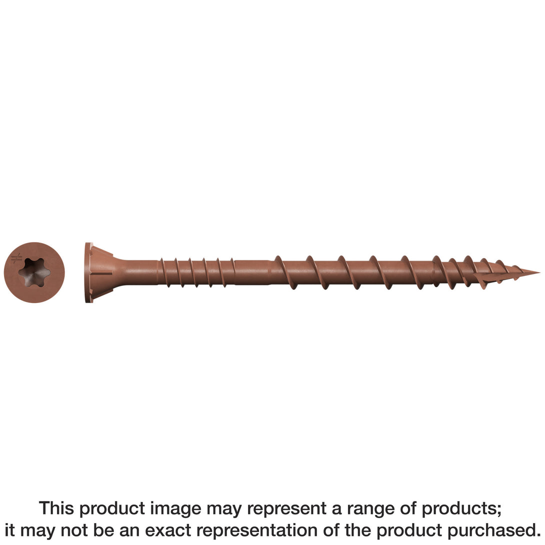 Simpson DSVR212S Deck-Drive DSV WOOD Screw Collated — #10 x 2-1/2 in. T25 6-Lobe, Red 1000-Qty