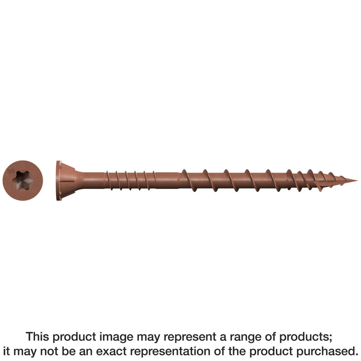 Simpson DSVR212S Deck-Drive DSV WOOD Screw Collated — #10 x 2-1/2 in. T25 6-Lobe, Red 1000-Qty