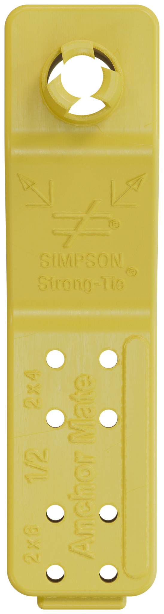 Simpson AM 1/2 AnchorMate 1/2-in. Dia. Anchor Bolt Holder — Yellow 100-Qty