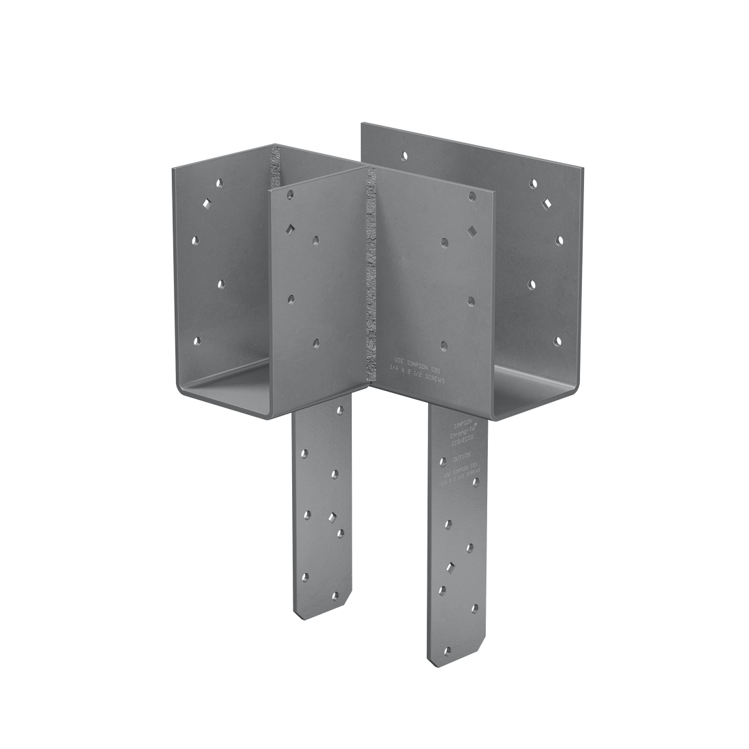 Simpson ECCLLQ464SDS ECCLLQ L-Shape End Column Cap for 4x Beams, 6x Post w/ SDS Screws, Skewed Left