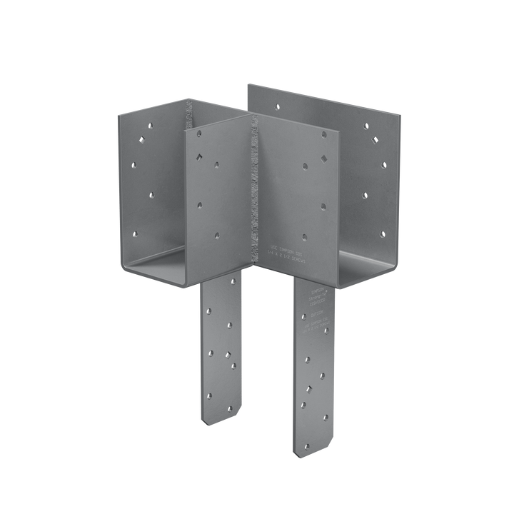 Simpson ECCLLQ464SDS ECCLLQ L-Shape End Column Cap for 4x Beams, 6x Post w/ SDS Screws, Skewed Left