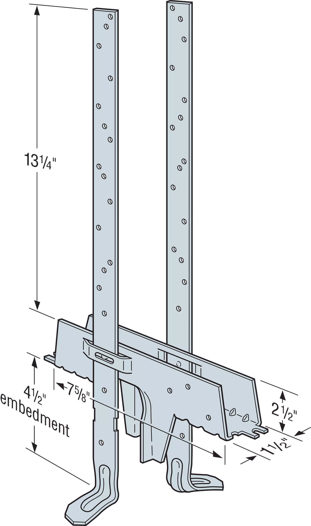 Simpson DETAL20 DETAL Galvanized High-Capacity Embedded Truss Anchor