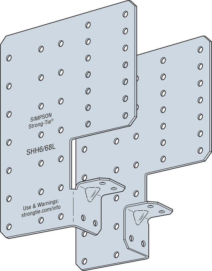 Simpson SHH6/68-KT24 SHH 7-3/16 in. x 5-5/8 in. 68-mil Galvanized Steel Header Hanger 24-Qty