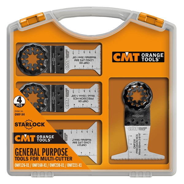 CMT Orange Tools OMF-X4 GENERAL PURPOSE SET FOR MULTI-CUTTERS (4-PCS.)