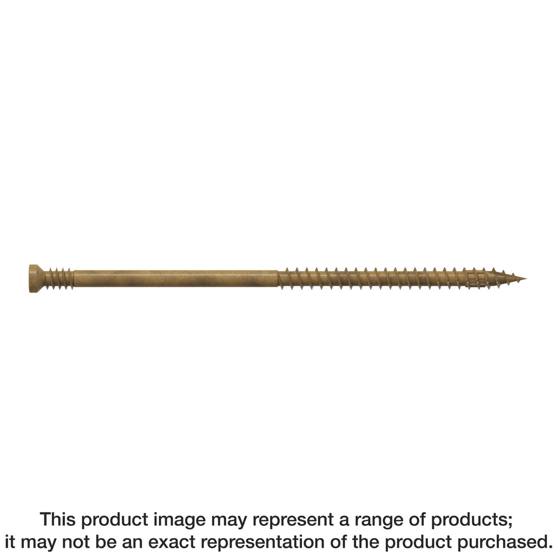 Simpson FT09400R50 Finish Trim Screw — #9 x 4 in. T15, Trim-Head, Quik Guard, Tan 50-Qty