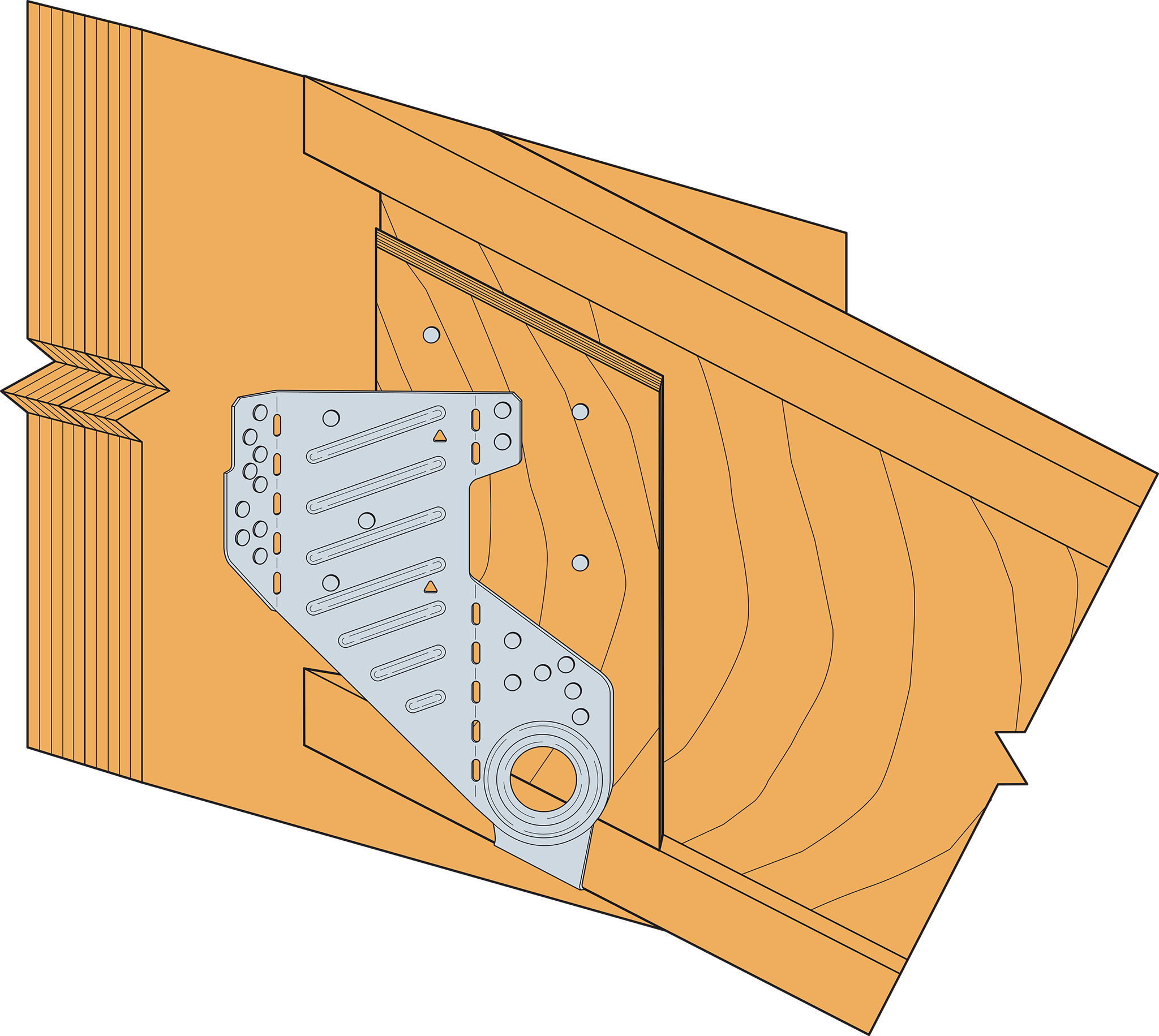 Simpson LSSR210-2Z LSSR Light Field-Adjustable Rafter Hanger for Doubl ...