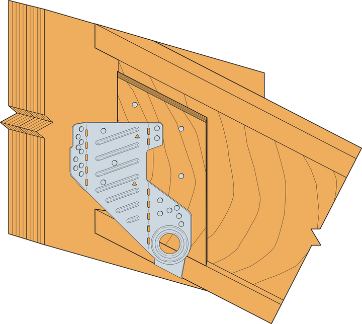 Simpson LSSR210-2Z LSSR Light Field-Adjustable Rafter Hanger for Double 2x