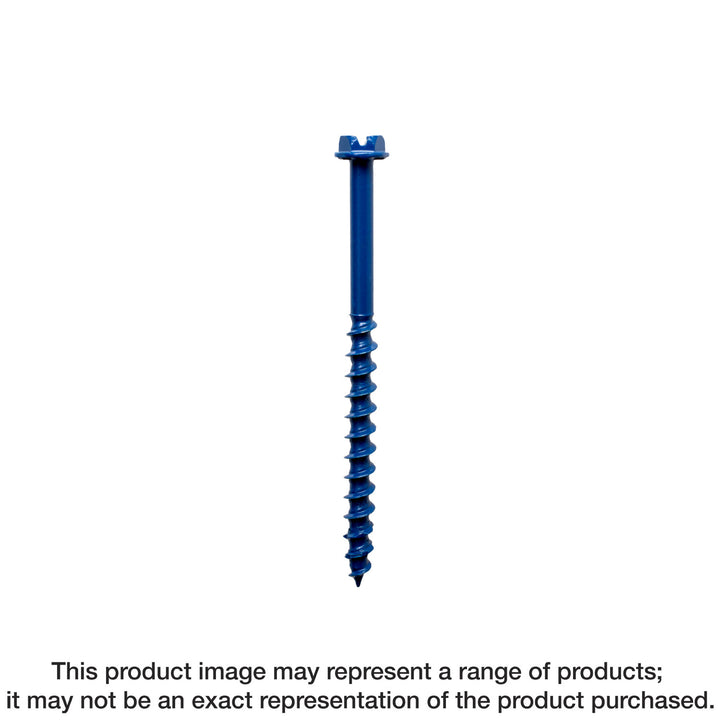 Simpson TNT18114HC75 Titen Turbo — 3/16 in. x 1-1/4 in. Hex-Head Concrete and Masonry Screw, Blue 75-Qty