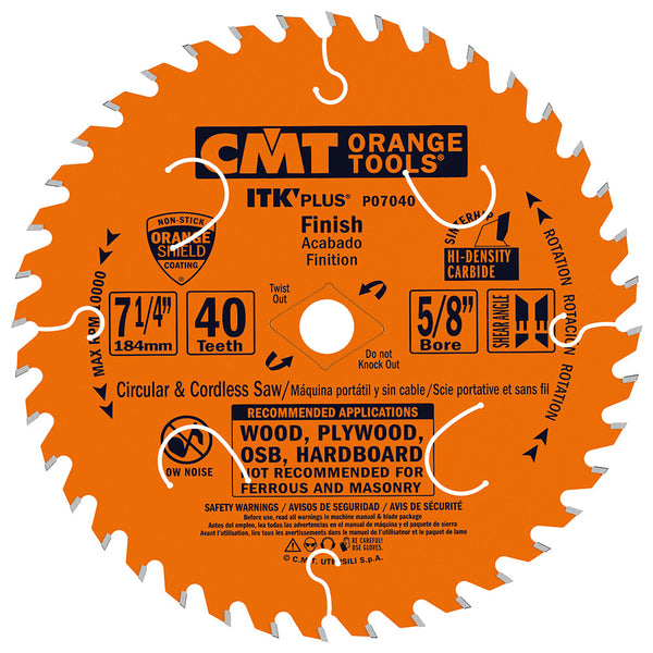 CMT Orange Tools P06036 ITK-PLUS FINISH 6-1/2”x0.067”x0.039”x5/8”<>  T=36 ATB+SHEAR