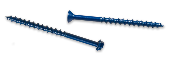 Simpson TNT25334TF Titen Turbo — 1/4 in. x 3-3/4 in. 6-Lobe Flat-Head Concrete and Masonry Screw, Blue 100-Qty