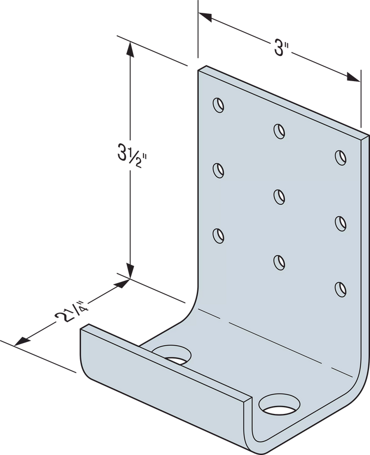 Simpson RCKW3D-R10 RCKW 3-in. Two-Anchor Kneewall Connector Clip Qty-10