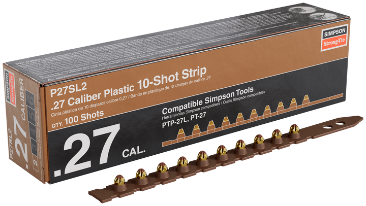 Simpson P27SL2 P27SL 0.27-Caliber Plastic, 10-Shot Strip Load, Brown 100-Qty