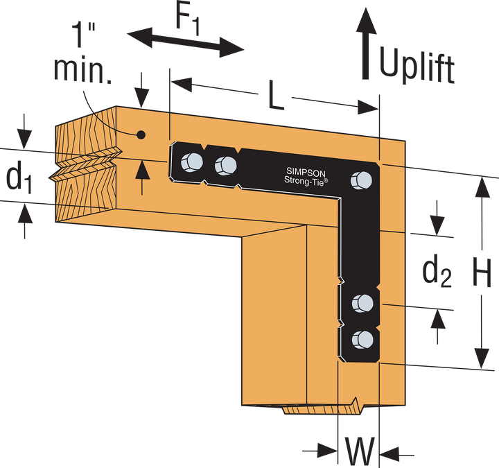 Simpson OL OL 12 in. x 12 in. Black Powder-Coated Ornamental L Angle