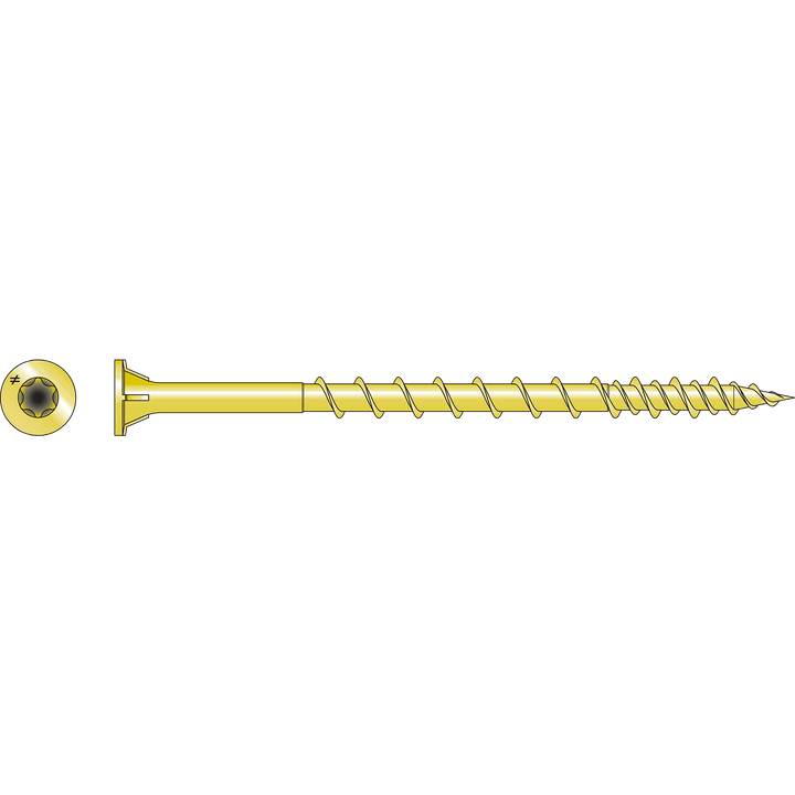 Simpson WSV3S Strong-Drive WSV SUBFLOOR Screw Collated — #9 x 3 in. T-25, Yellow-Zinc 1000-Qty