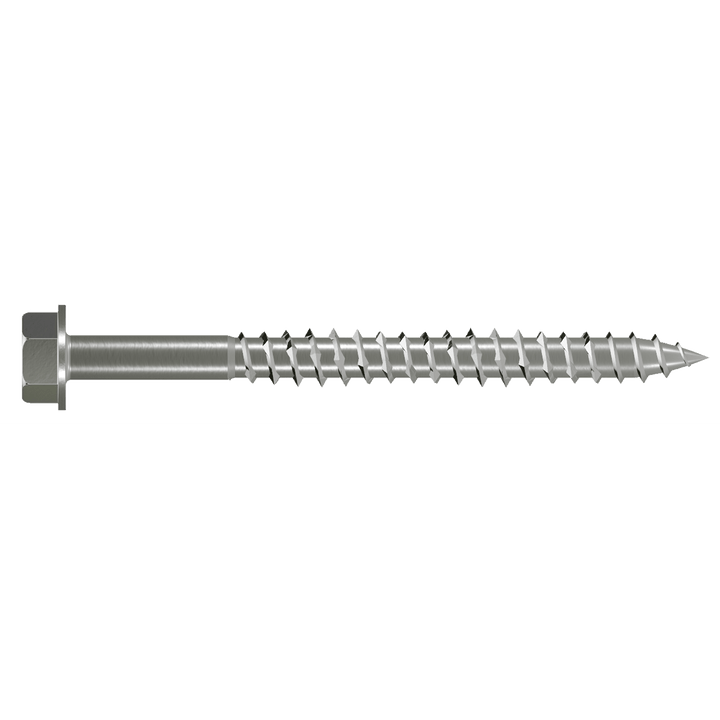 Simpson SDWH27400SS-R10 Strong-Drive SDWH TIMBER-HEX SS Screw — 0.275 in. x 4 in. 1/2 Hex, Type 316 10-Qty