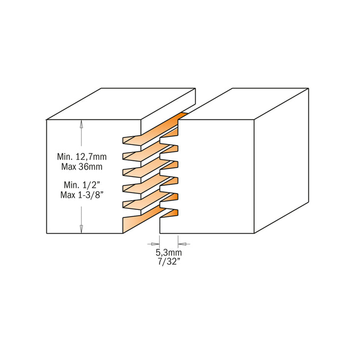 CMT Orange Tools 800.606.11 PROFESSIONAL FINGER JOINT BIT D=1-7/8” S=1/2”