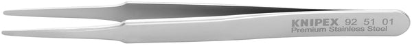 Knipex 92 51 01 4-3/4" Premium Stainless Steel Gripping Tweezers-Blunt Tips