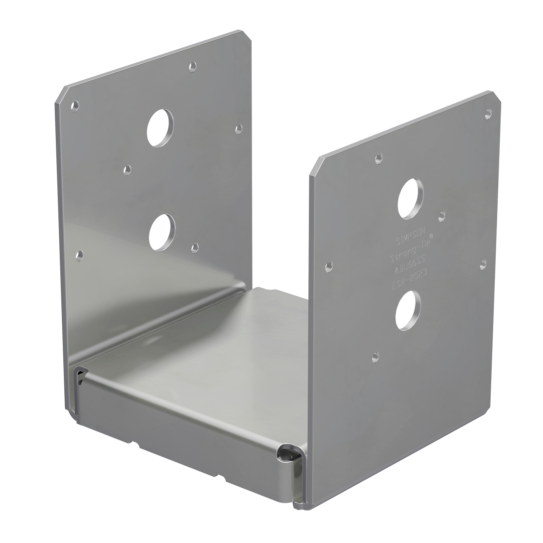 Simpson ABU66SS ABU Stainless-Steel Adjustable Post Base for 6x6