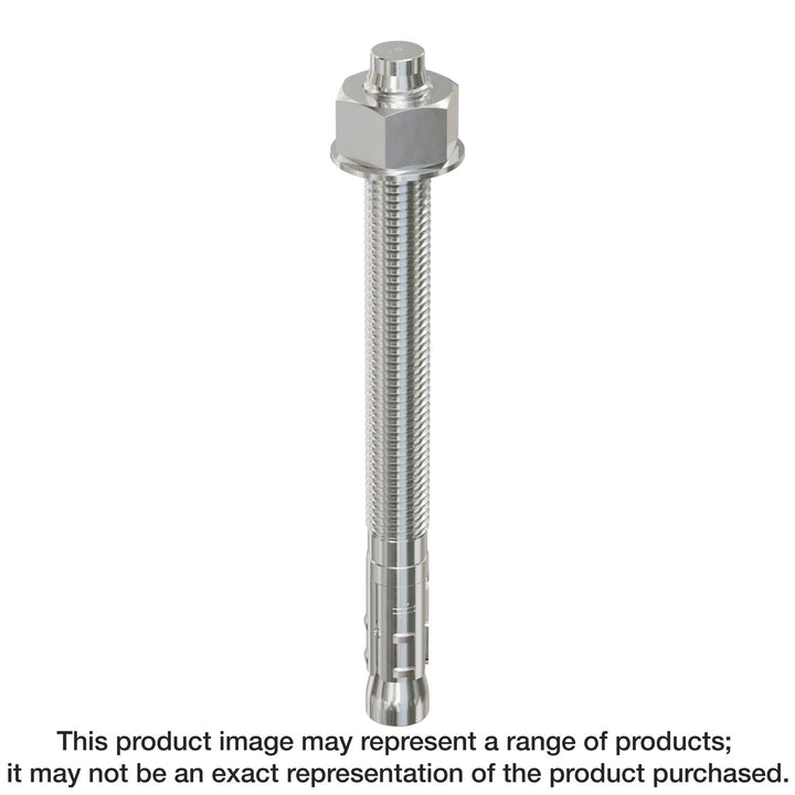 Simpson STB2-758124SS Strong-Bolt 2 — 3/4 in. x 8-1/2 in. Type 304 Stainless-Steel Wedge Anchor 10-Qty