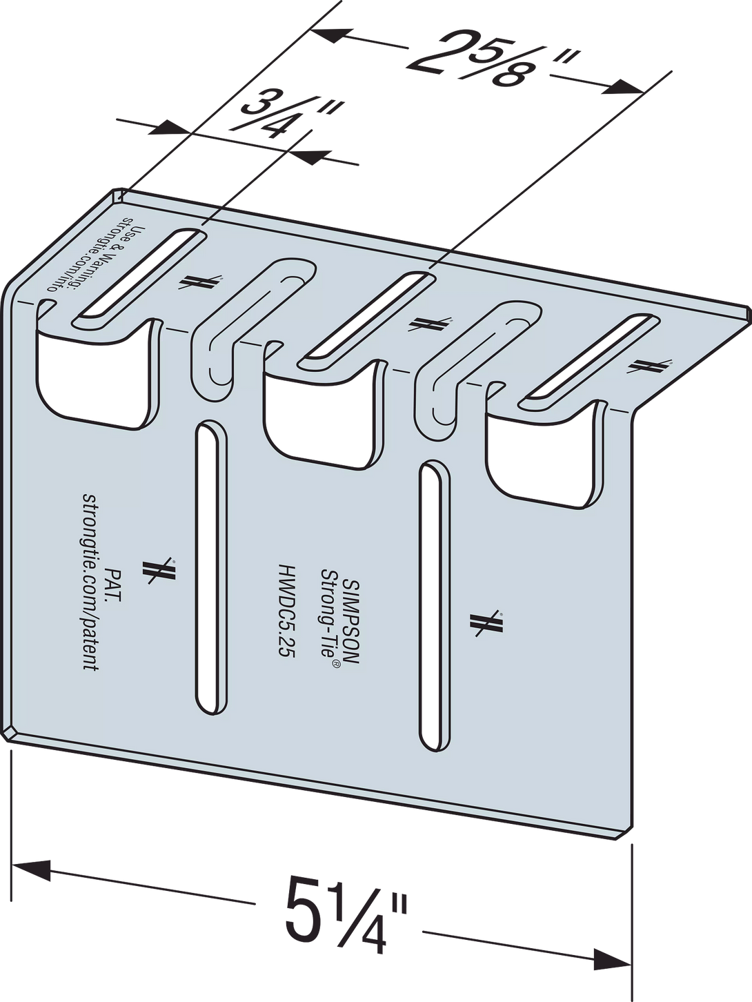 Simpson HWDC5.25-KT25 HWDC 5-1/4 in. Head-of-Wall Drift-Clip Connector 25-Qty