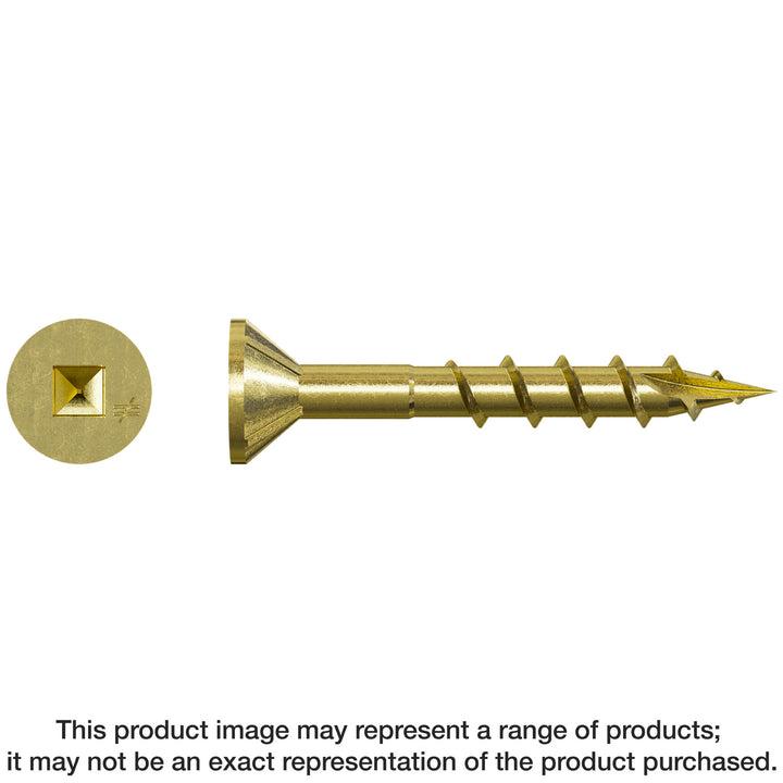 Simpson WSC114S-17 WSC Wood Screw Collated — #8 x 1-1/4 in. #2 Square, Flat Head, Yellow Zinc 2500-Qty