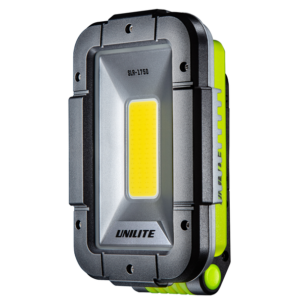 Unilite SLR-1750 Jobsite Light – 1750 Lumen COB LED, USB-C Rechargeable 10,400mAh Battery, 180° Rotating Handle, Red LED Modes, Magnets & Carabiner, IPX5 Water Resistant, Power Bank