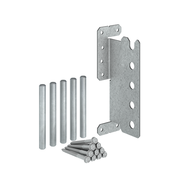 Simpson CJT5ZL CJTZ 12-Gauge ZMAX Galvanized Concealed Joist Tie with 5 Long Pins