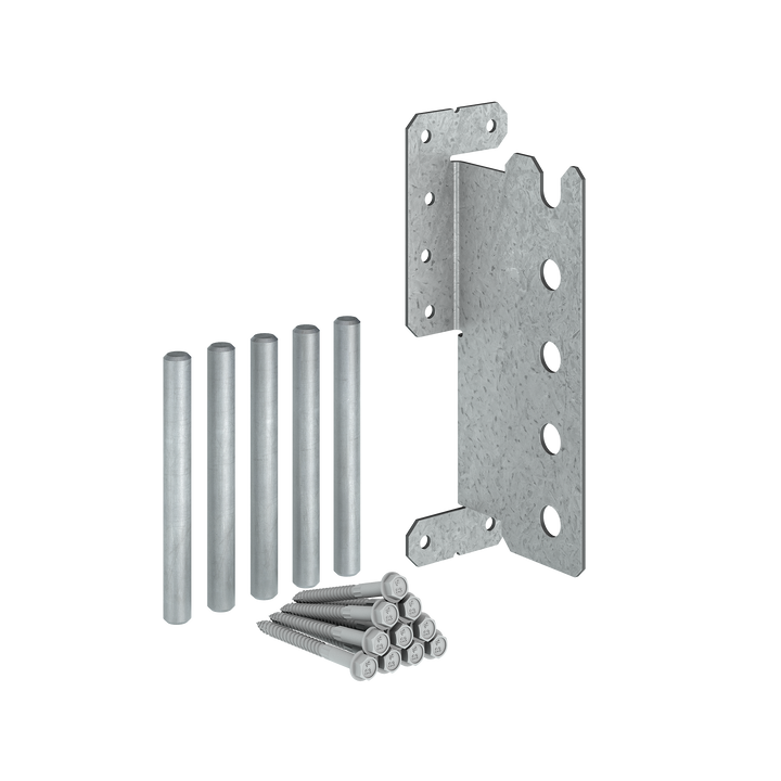 Simpson CJT5ZL CJTZ 12-Gauge ZMAX Galvanized Concealed Joist Tie with 5 Long Pins