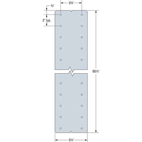 Simpson Strong-Tie MDSS96 DIAPHRAGM SPLINE STRAP 5.75 X 96 X 14 GA