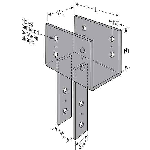 Simpson Strong-Tie ECCU44ROT 4X BEAM, 4X POST END CC ROT UPLIFT