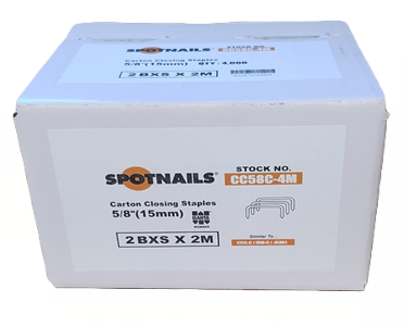 Spotnails CC58C-4M 5/8x1-1/4 Copper Carton Closing Strip Staples, 4,000/Box