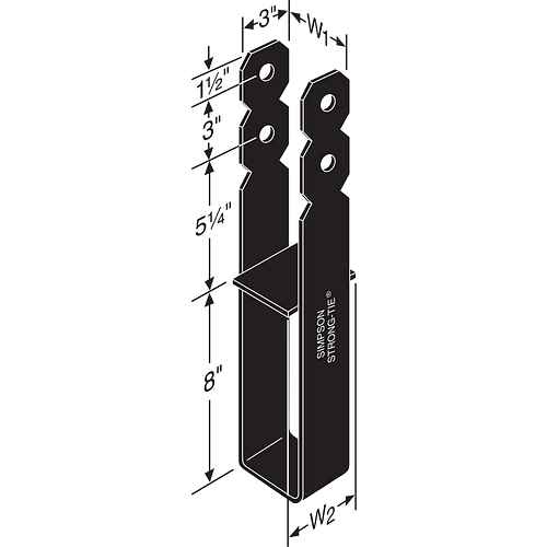 Simpson Strong-Tie OCB810 8 X 10 COLUMN BASE BLACK