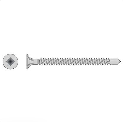 Simpson F08T225WDM Self-Drilling Fiber-Cement Screw — #8 x 2-1/4 in. #2 Square Drive, Type 410 1000-Qty