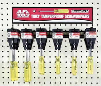 ALFA Tools SCDTX18T 18PC TORX TAMPERPROOF DISPLAY 1/pack