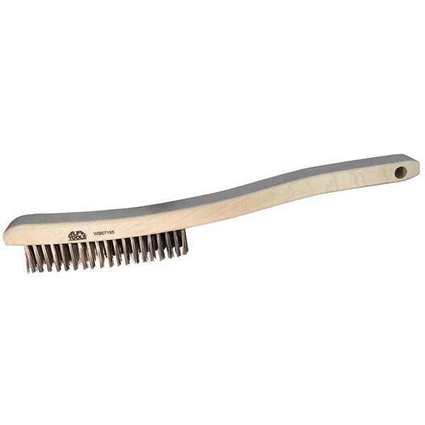 ALFA Tools WB67195 STAINLESS STEEL 3X19 BRUSH, PLYWOOD HANDLE 10/pack