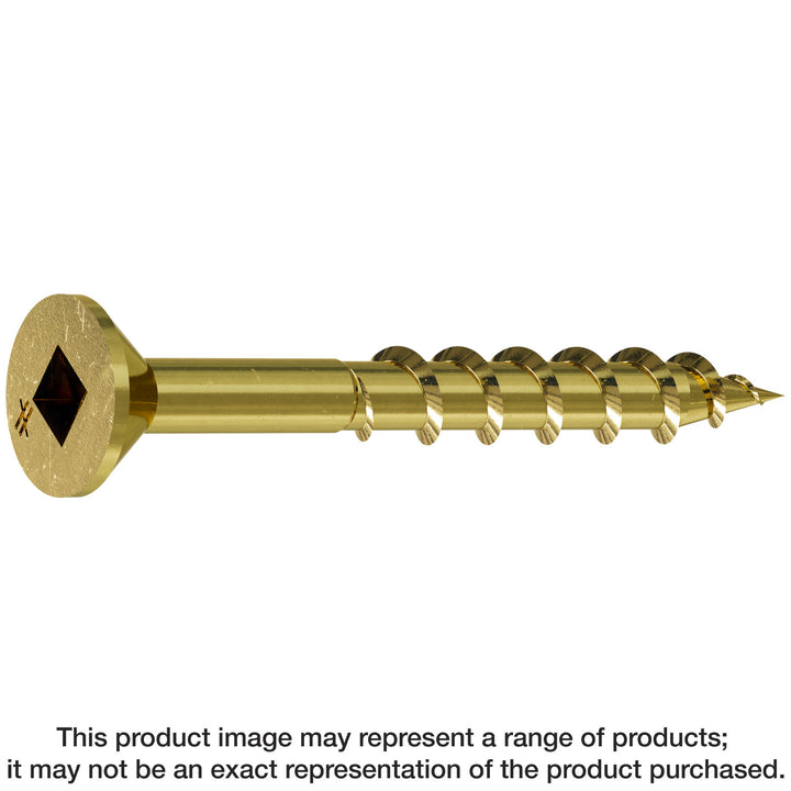 Simpson WSC112S WSC Wood Screw Collated — #8 x 1-1/2 in. #2 Square, Flat Head, Yellow Zinc 2000-Qty