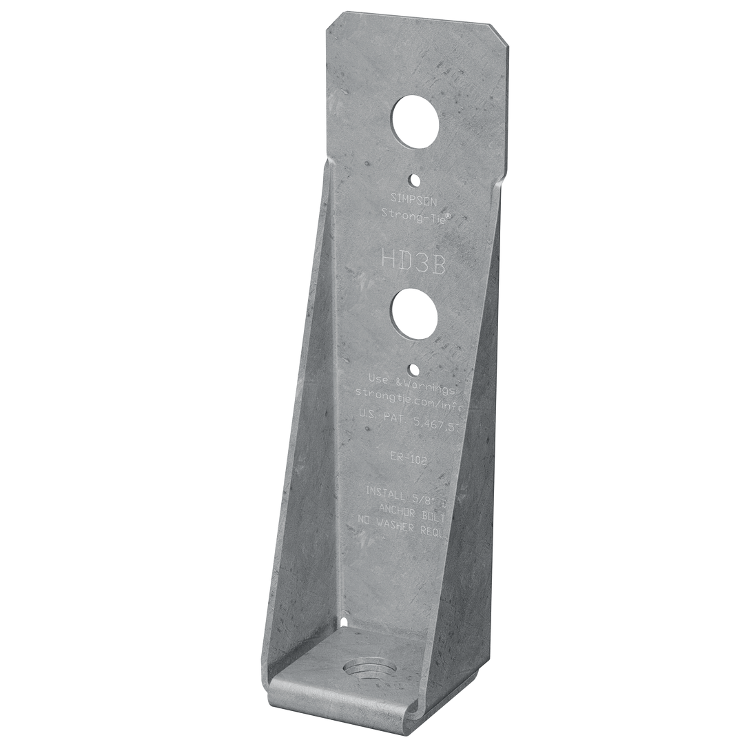 Simpson HD3B HDB 8-5/8 in. 12-Gauge Galvanized Bolted Holdown