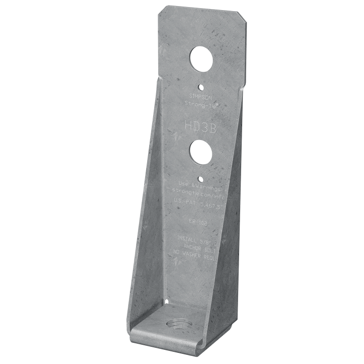 Simpson HD3B HDB 8-5/8 in. 12-Gauge Galvanized Bolted Holdown