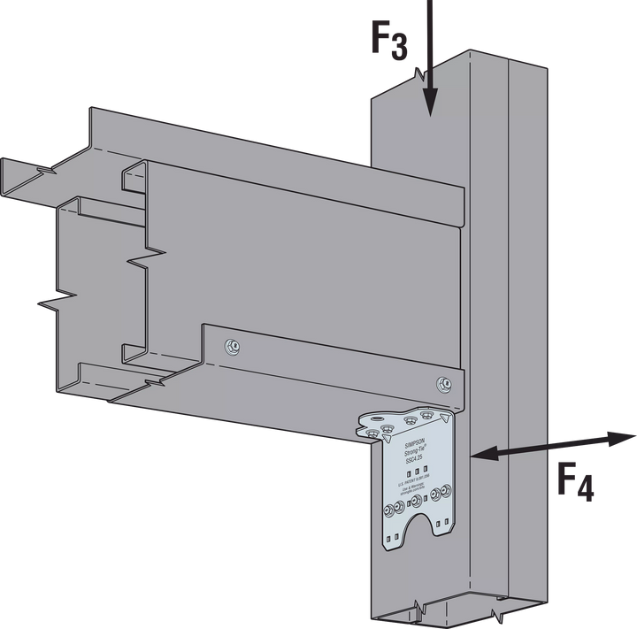 Simpson SSC4.25-R50 SSC 4-1/4 in. 14-Gauge Galvanized Steel-Stud Clip 50-Qty