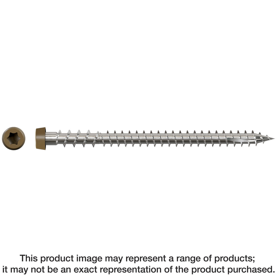 Simpson DCU234S316BR05 Deck-Drive DCU COMPOSITE Screw Collated — #10 x 2-3/4 in. Type 316, Brown 05 1000-Qty