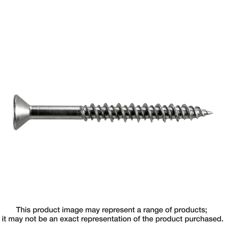 Simpson T10J200FXM Marine Screw, Flat Head — #10 x 2 in. #2 Phillips Drive, Type 316 1000-Qty